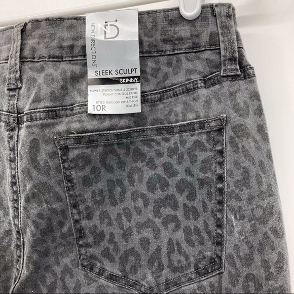 NWT New Directions Sleek Sculpt Cheetah Print Women’s Skinny Jeans Size 10R - Picture 6 of 12